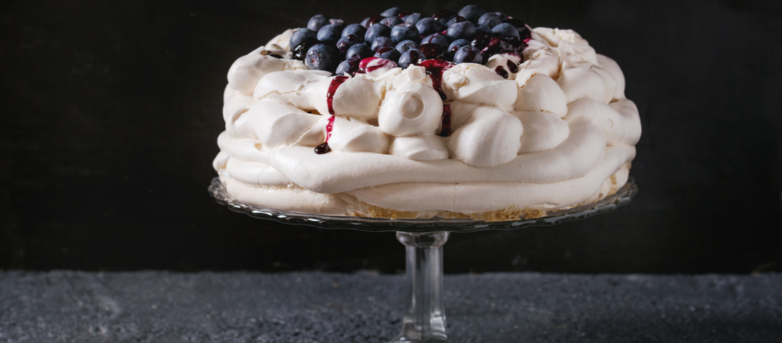 Receita de pavlova de framboesa