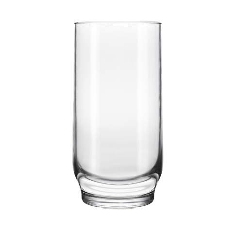 Copo alto de vidro transparente com base reforçada